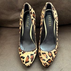 Ralph Lauren Leopard Heels, excellent condition